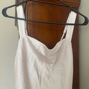 Abercrombie & Fitch Wide Strap Cowlneck Satin Bodysuit